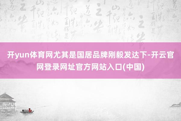 开yun体育网尤其是国居品牌刚毅发达下-开云官网登录网址官方网站入口(中国)