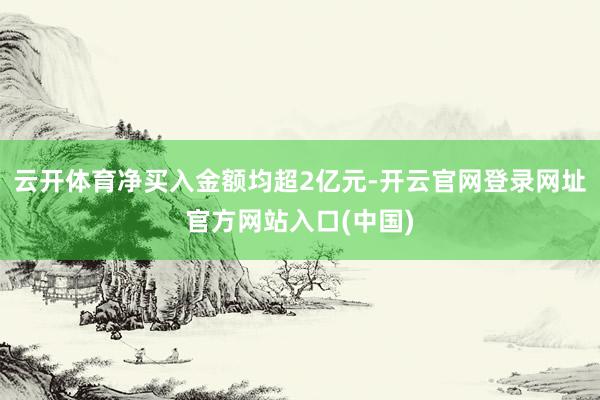 云开体育净买入金额均超2亿元-开云官网登录网址官方网站入口(中国)